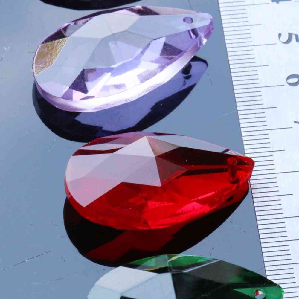 Mavrični stekleni kristalni prizma diy obesek - lestenec nakit suncatcher distančnik fasetiran