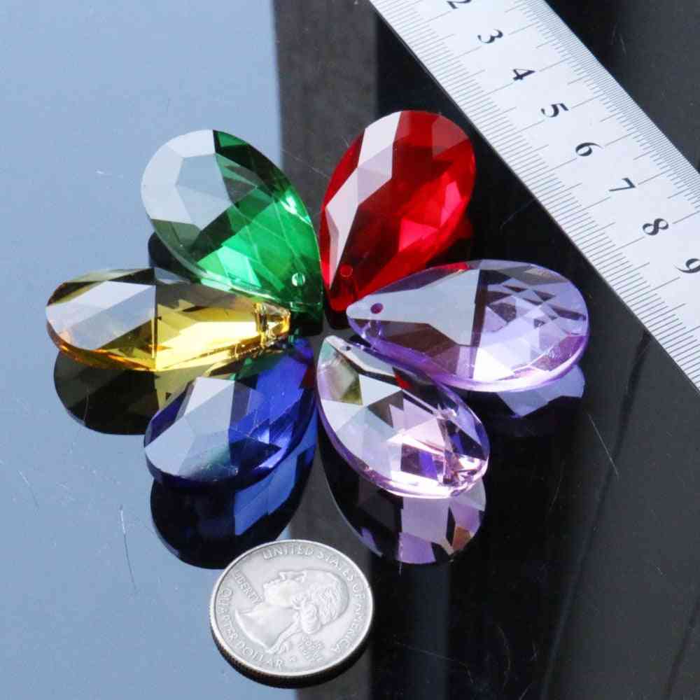 Mavrični stekleni kristalni prizma diy obesek - lestenec nakit suncatcher distančnik fasetiran