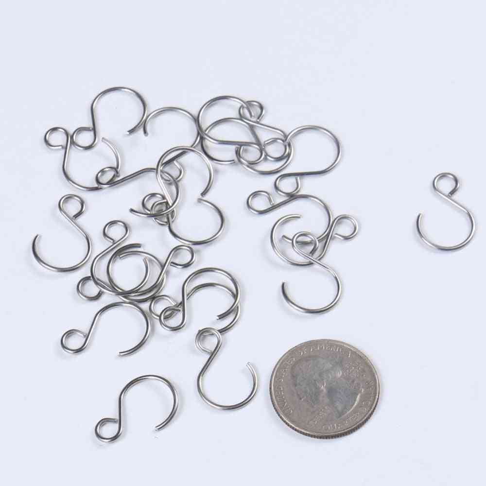 100 stks kristallen haak ring connector zilveren kraal & kroonluchter kristal connectoren accessoires voor het ophangen van pandent ring