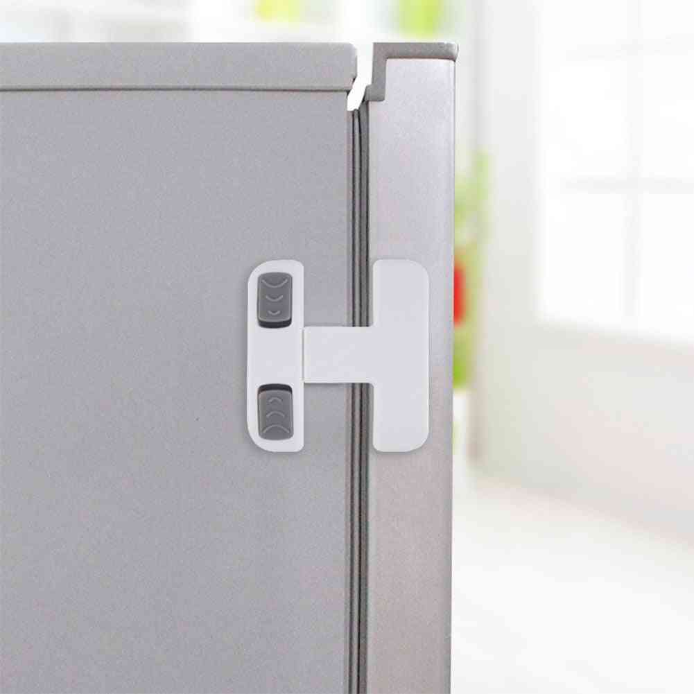 Sliding Door Lock With Double Buckle Design For Kids Safety