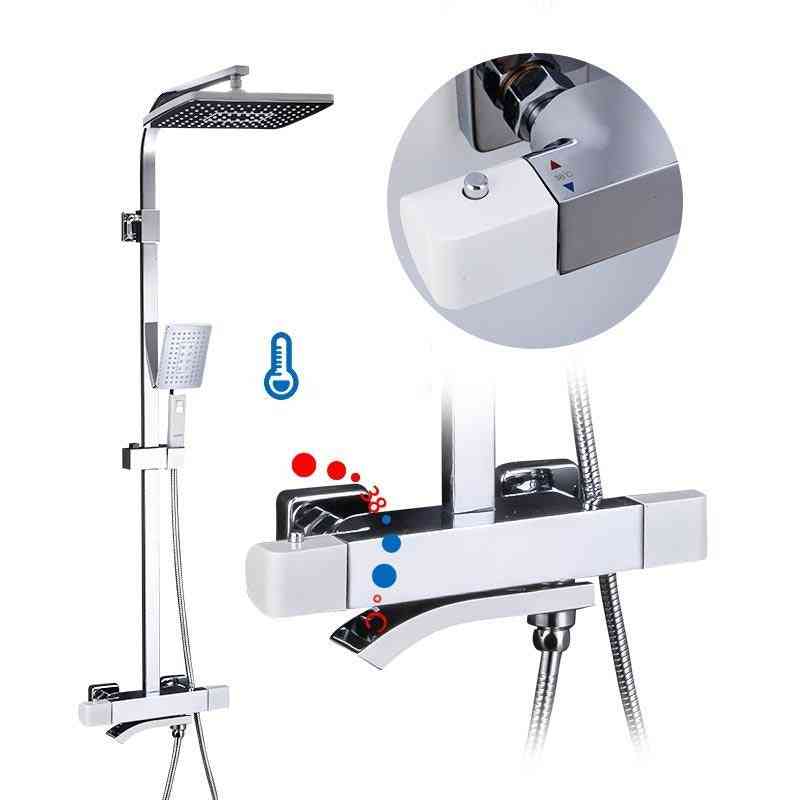 Thermostatic Shower System Hot & Cold Mixer Bathroom Set