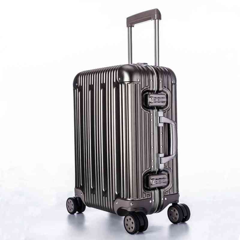 100% Aluminium Alloy - Rolling Spinner, Hardside Carry On Luggage Suitcase