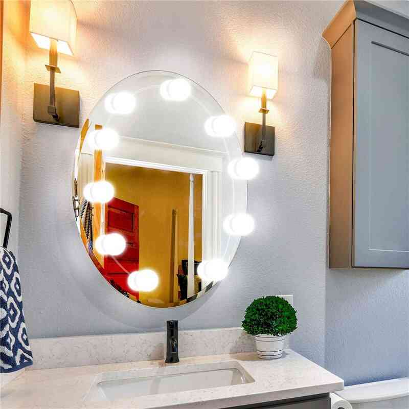 Lampadina per specchio da trucco a led 5v - luci di vanità per trucco in compensato lampada da parete usb 2/6/10/14 pezzi - lampadine 2 pezzi
