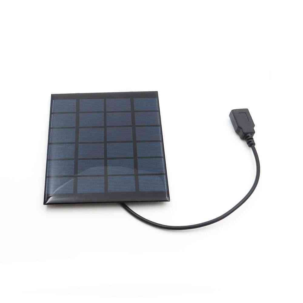 6vdc 2/3/4/5/6 Watt Solar Panel Charger, Bluetooth Speaker Powerbank Digital Camera 5v Usb Output Solar Panel 6v