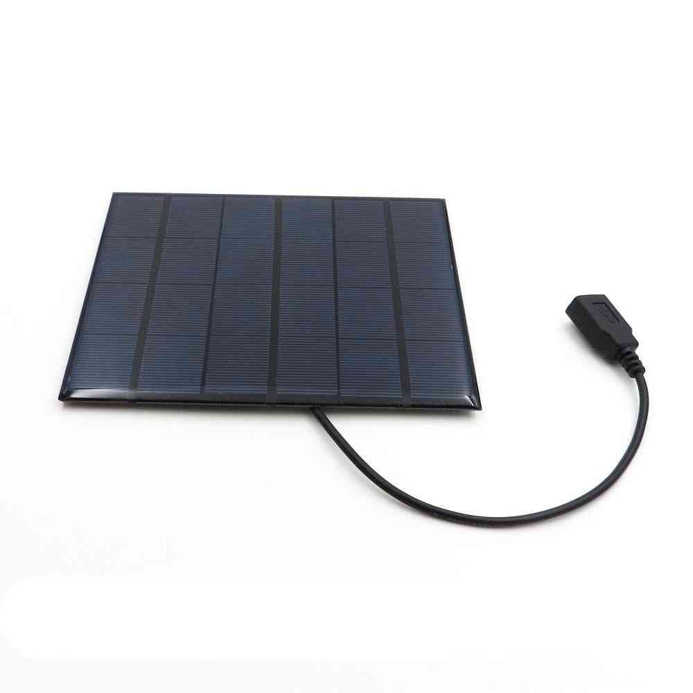 6VDC 2/3/4/5/6 Watt Solarpanel-Ladegerät, Bluetooth-Lautsprecher Powerbank Digitalkamera 5V USB-Ausgang Solarpanel 6V - 6V 2 Watt