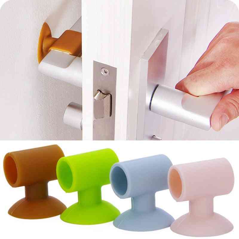 Silicone Door Handle Lock Suction Cup Wall For Anti-collision Silencer Protective Pad