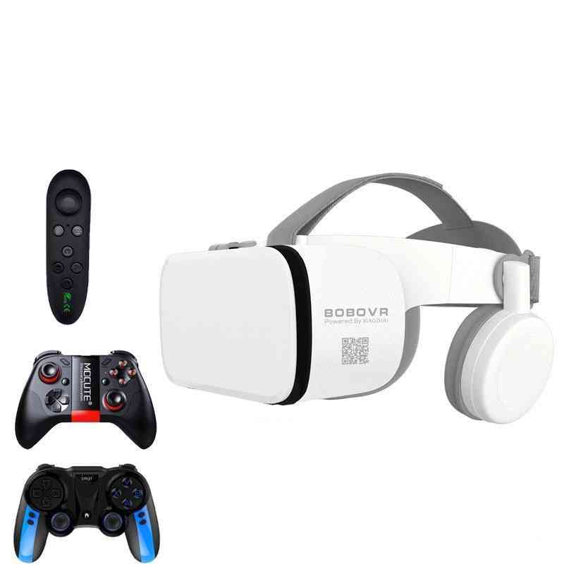 Bobo vr z6 קסדת bluetooth קסדה 3d משקפי vr, אוזניות מציאות מדומה למשקפי סמארטפון משקפת משקפת - עם תיבה 9090 מרחוק-200025551