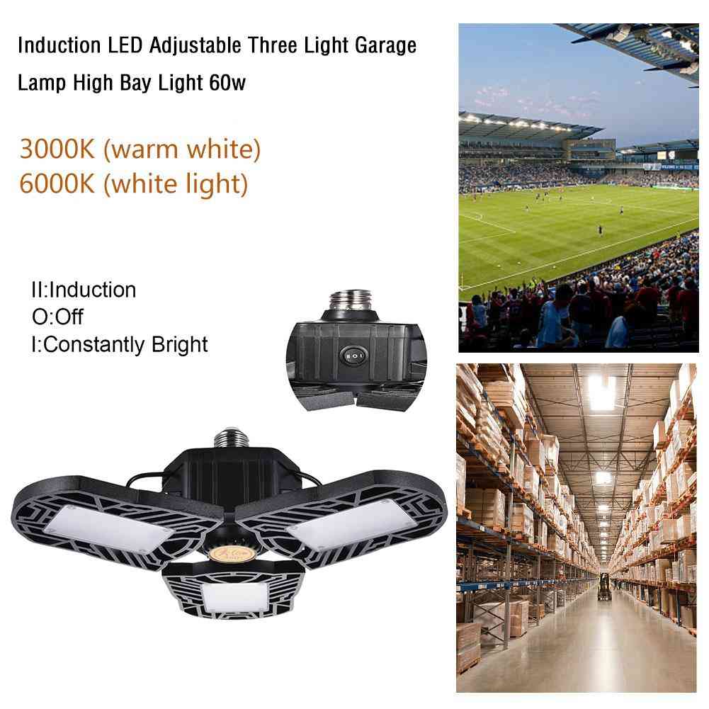 Radar Induction Led Garage Light, 60w Industrial Household Lamp