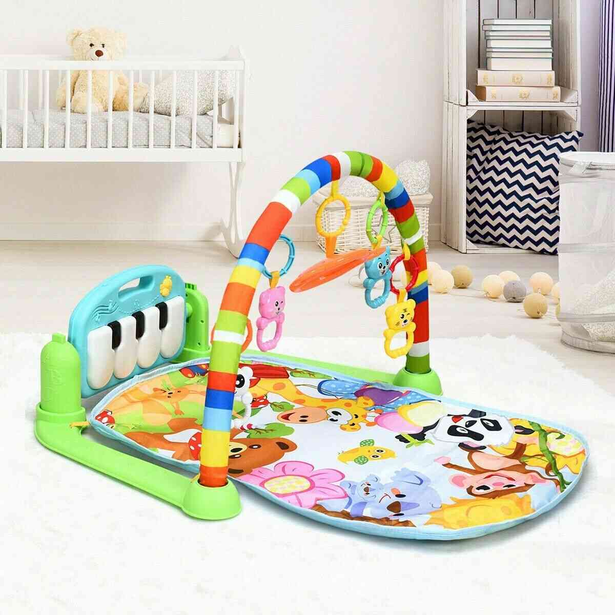 Baby gym speelkleed 0-12 maanden ontwikkelen tapijt, zachte rammelaars muzikaal speelgoed voor baby's games - a