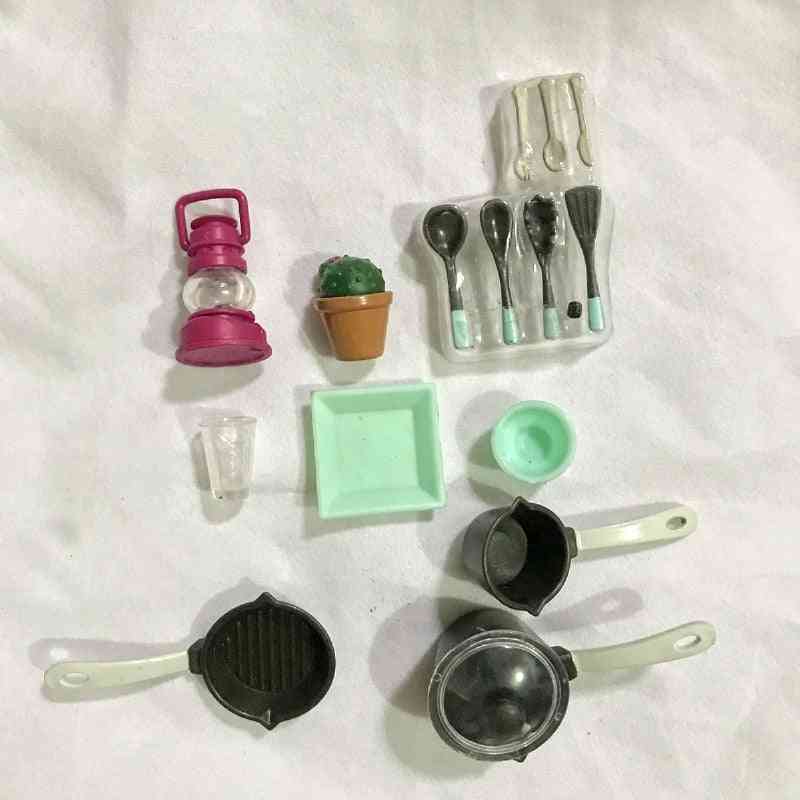 15 pcs / lot 1/12 mini vaisselle 1:12 maison de poupée figurine miniature fourchette pot cuisine ensemble nourriture jouets accessoires -
