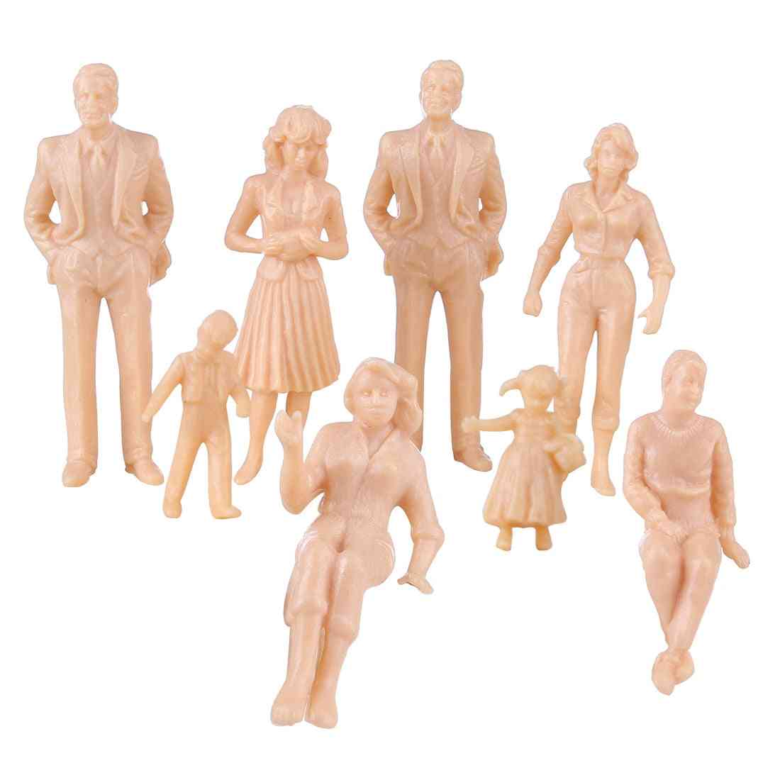 Figuras de personas en miniatura a escala 1:30 - figuras / modelos de abs pintados diy - 25 piezas