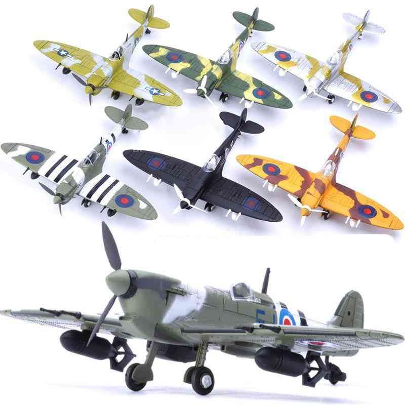 Fighter Model - Aircraft Diecast 1/48 Scale War-2 Spitfire For Boy