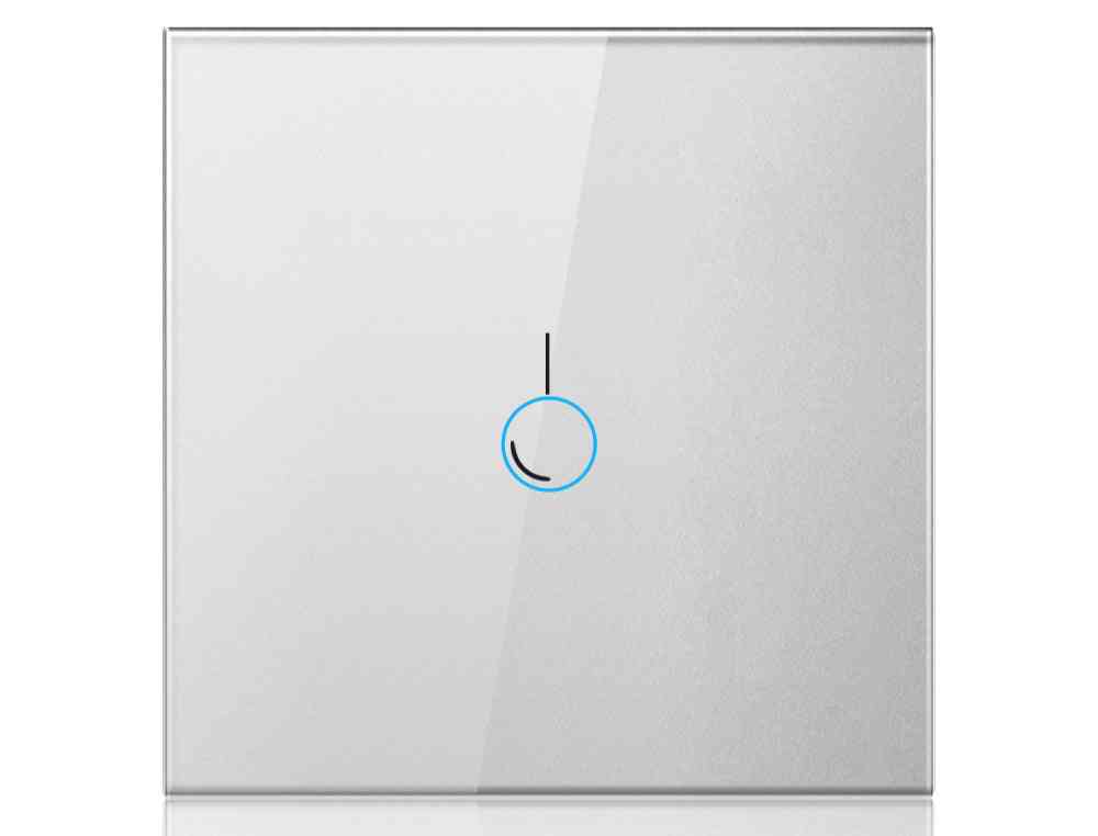 Interruptor de sensor de toque de parede de luxo, interruptor de luz LED padrão 220v, preto e branco, interruptor 1gang 1way - 1gang 1way branco