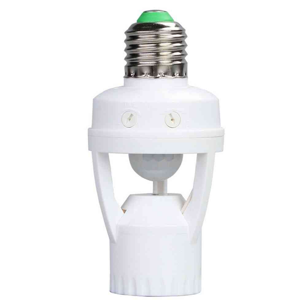 Ac100-240v Socket E27 Converter With Pir Motion Sensor Ampoule Led E27 Lamp