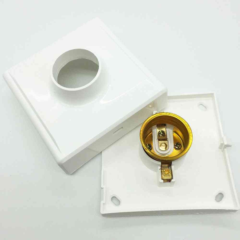 E27 Led Light Bulb Holder -round Square Fitting Socket With Us Plug