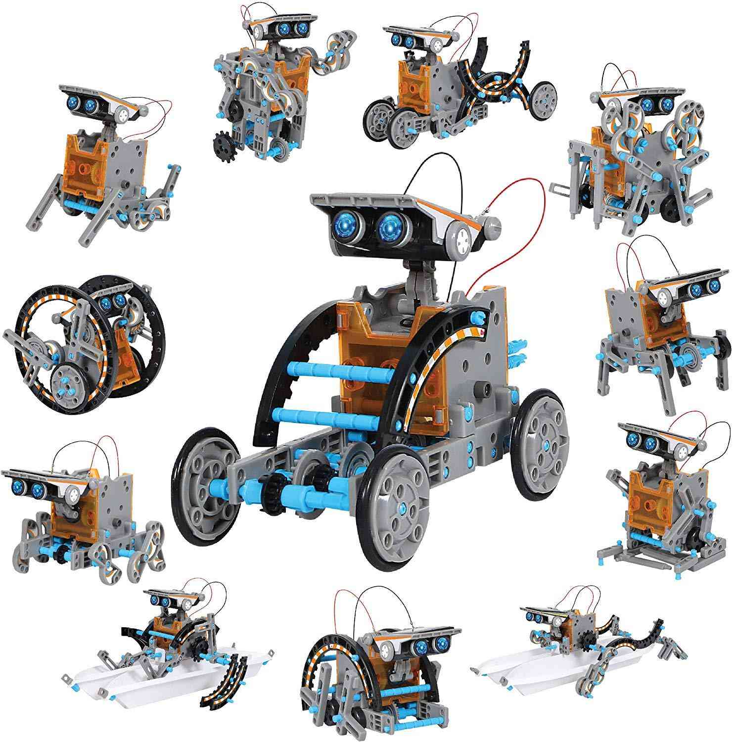 Discovery Kids Mindblown Stella Kit de creación de robot solar con motor y engranajes motorizados que funcionan con energía solar