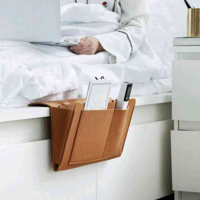 Storage Organizer Felt Bedside Hanging Bags  With 2 Inner Pockets