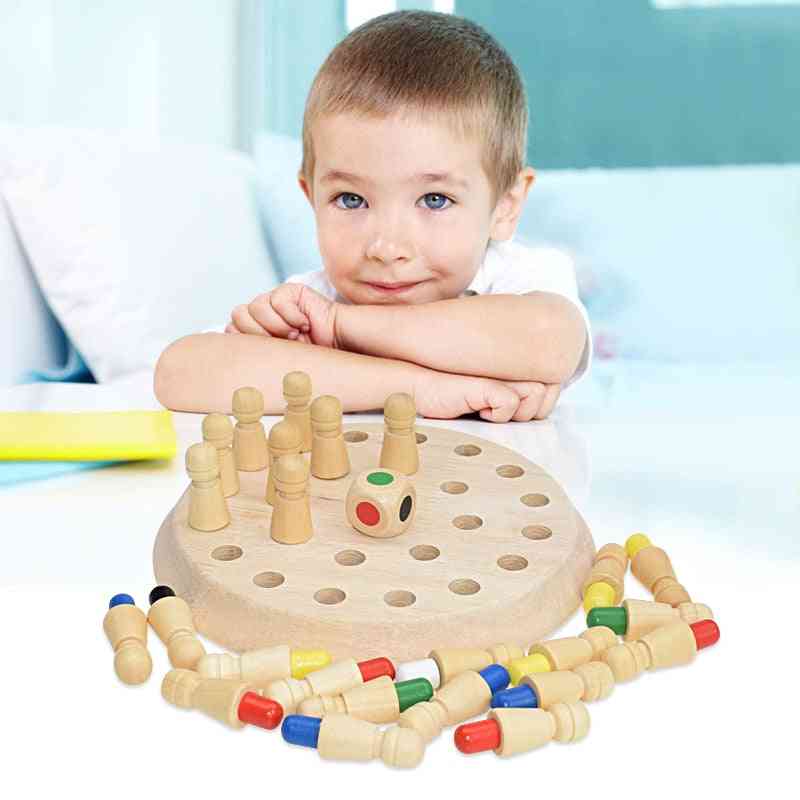 Wooden Memory Chess Game, Match Sticks Block Board-cognitive Ability For