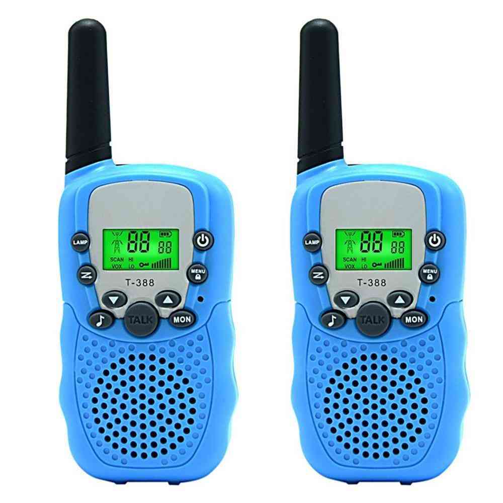 Barn walkie talkie föräldrarspel mobiltelefon telefon talande leksak - 8 kanaler 3km räckvidd för barn 2st droppe - svart