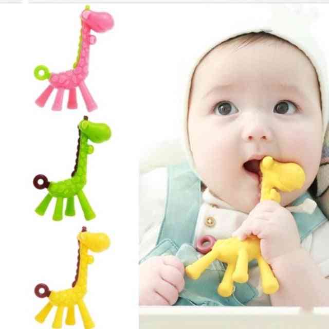 Giraffe Design-silicone Baby Teether-chew Toy