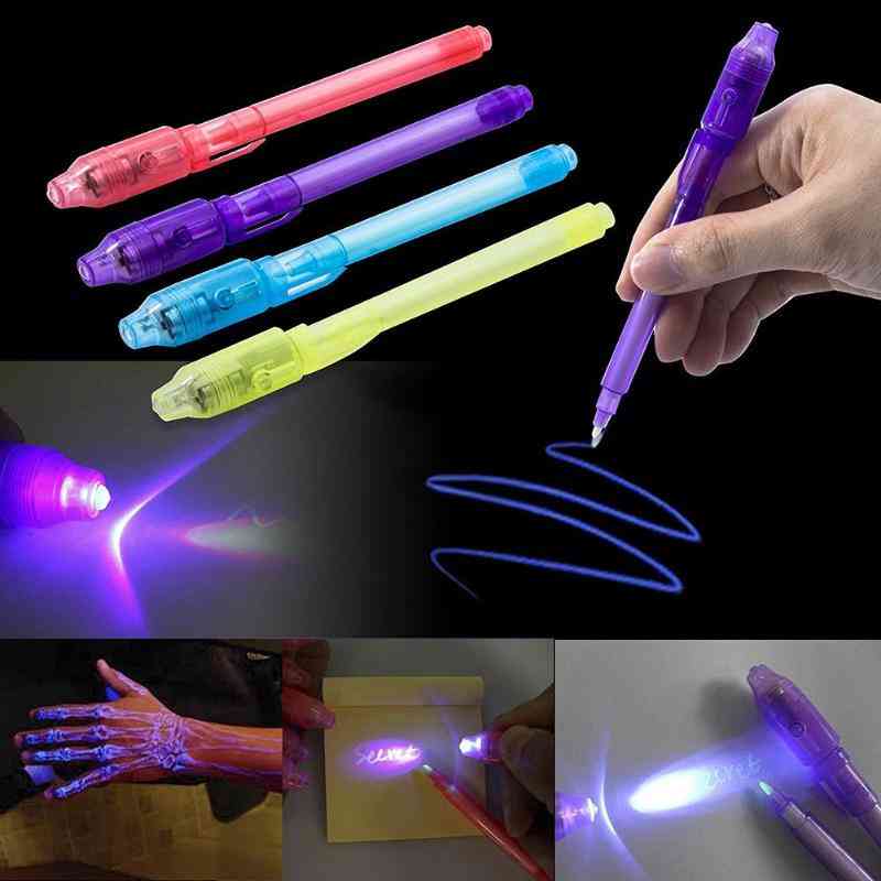 Creative Magic Uv Light, Invisible Ink-glow In The Dark, Marker Pen