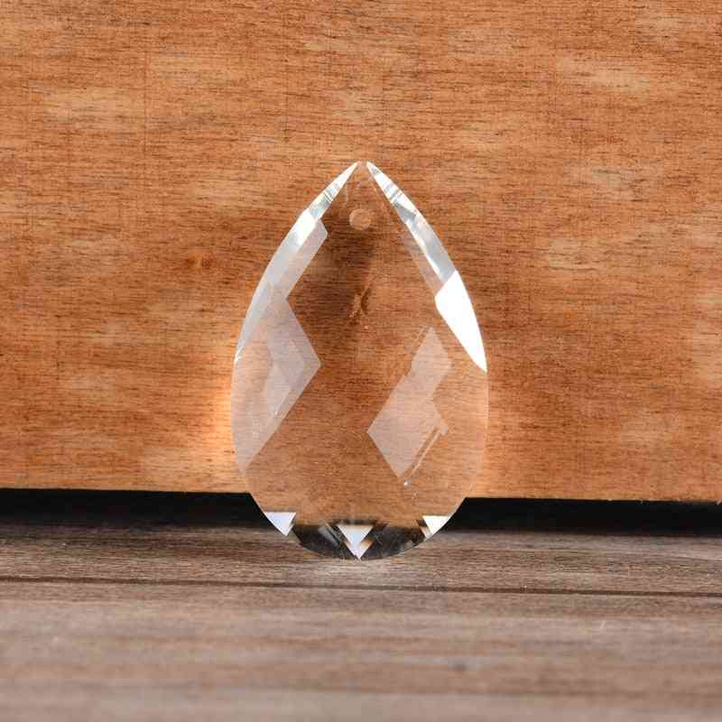 Drop Shaped, Clear Glass Crystals Prisms-diy Decor