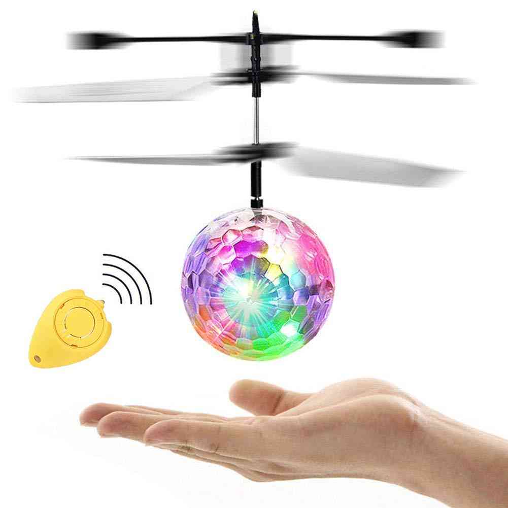 Mini drone rc helicóptero aviones juguetes de bolas voladoras - bola brillante iluminación led quadcopter dron fly helicóptero juguetes para niños