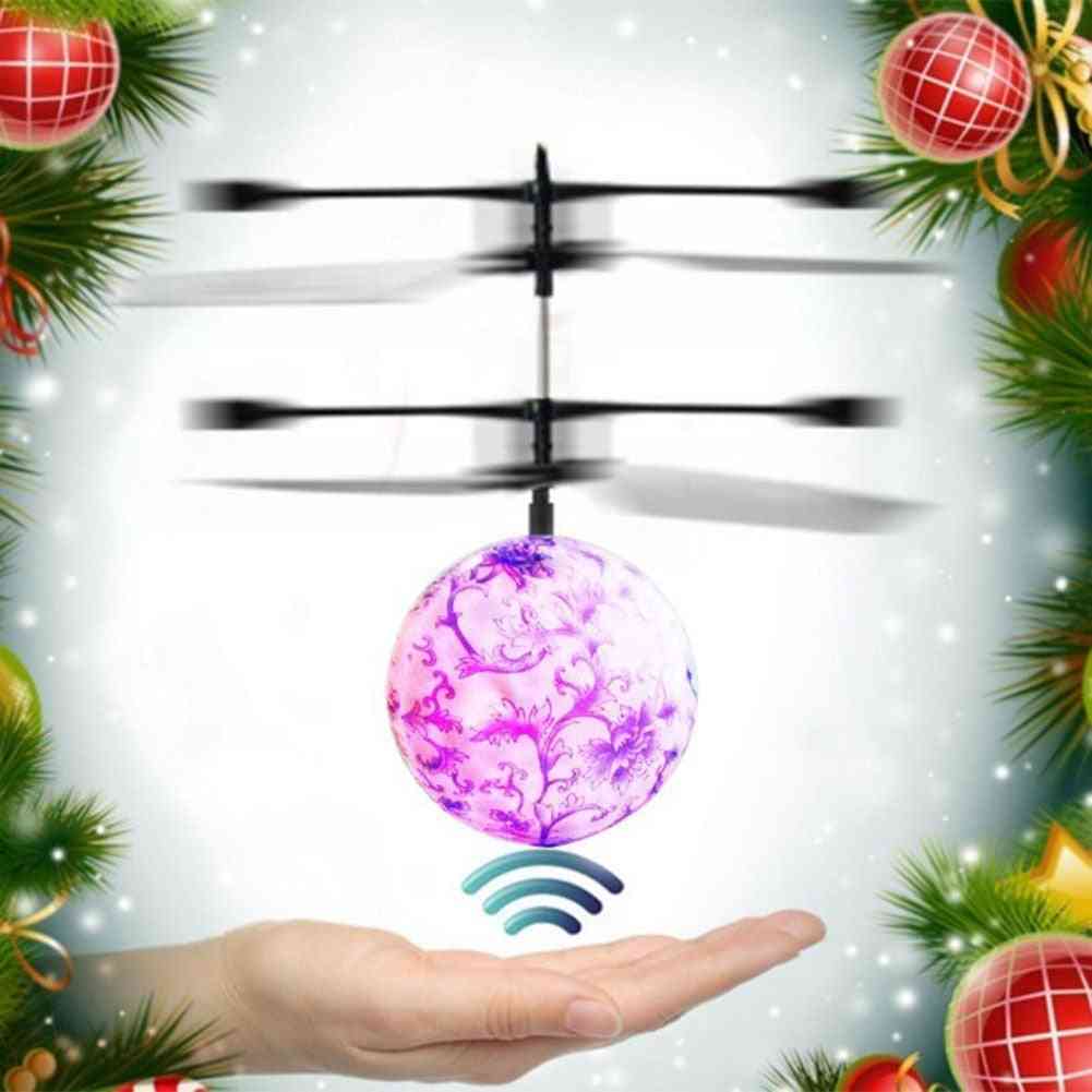 Mini drone rc hélicoptère avion balle volante jouets - boule brillant éclairage LED quadcopter dron mouche hélicoptère enfants jouets