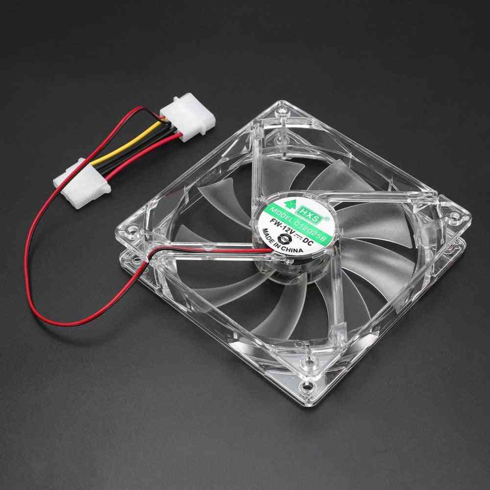 Quad 4 Led Light Pc Computer Cooling Fan