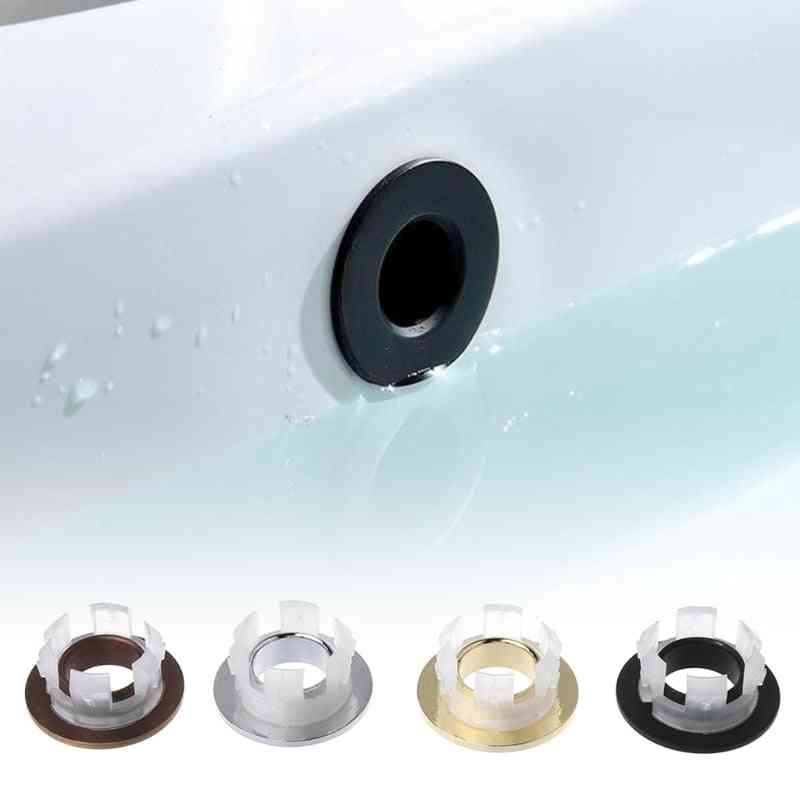 Robinet de lavabo de salle de bain couvercle de trop-plein d'évier en laiton de remplacement d'insert d'anneau de six pieds