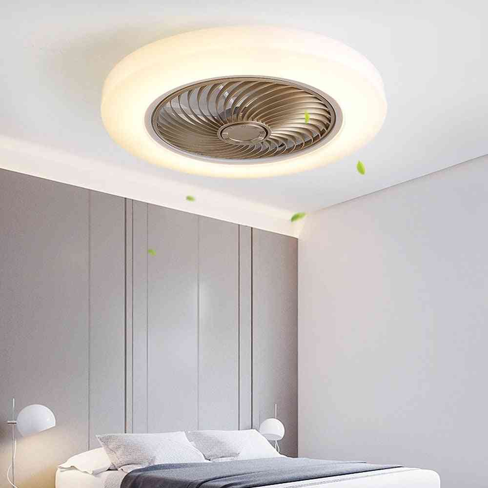 52 cm smarta takfläktar med ljusfjärrkontroll för ventilationslampa för sovrumsdekor