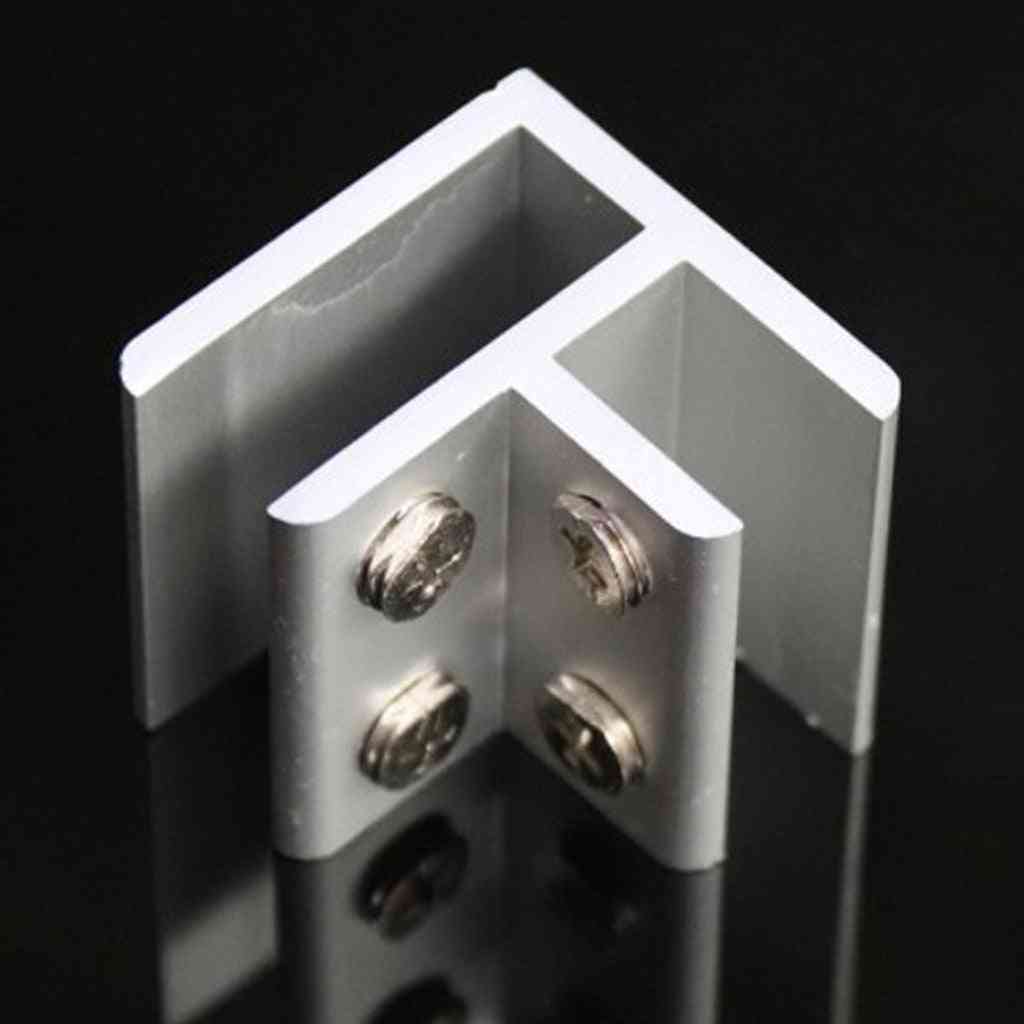 Abrazadera de ángulo de vidrio sin taladro de 2 piezas - soporte de balaustrada de pasamanos para vidrio de 8-12 mm -