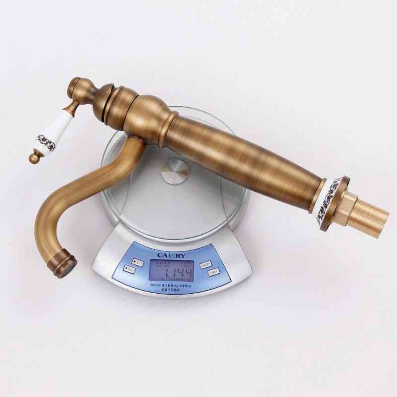 American All-copper Hot And Cold Taps-brushed Brass