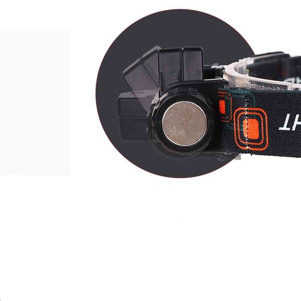 2 LED COB Reflektor Samochód Inspect Light Reflektor LED USB Akumulatorowy reflektor, Latarka czołowa z magnesem - pakiet C / bez czujnika
