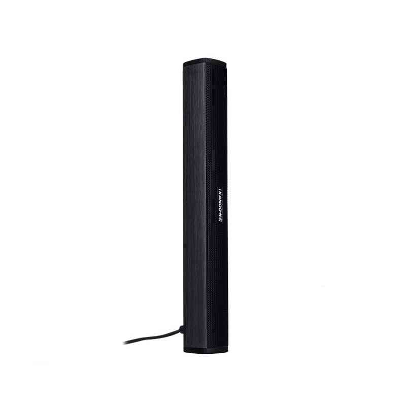 Draagbare laptop / computer / pc speaker subwoofer, usb soundbar stick muziekspeler speakers voor tablet - zwart