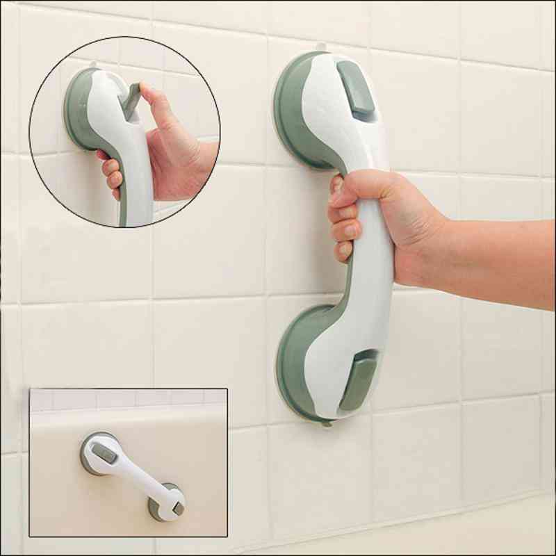 Badrum starkt vakuum sugkopp handtag halkskydd - hjälper greppstång för äldre säkerhet handräcke dusch - svart