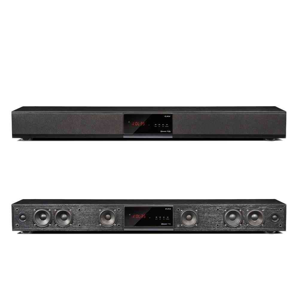 Bluetooth-Soundbar-3,1-Kanal-TV-Lautsprecher, hölzernes Doppelbar-Säulen-Soundbar-Heimkinosystem (5,25 