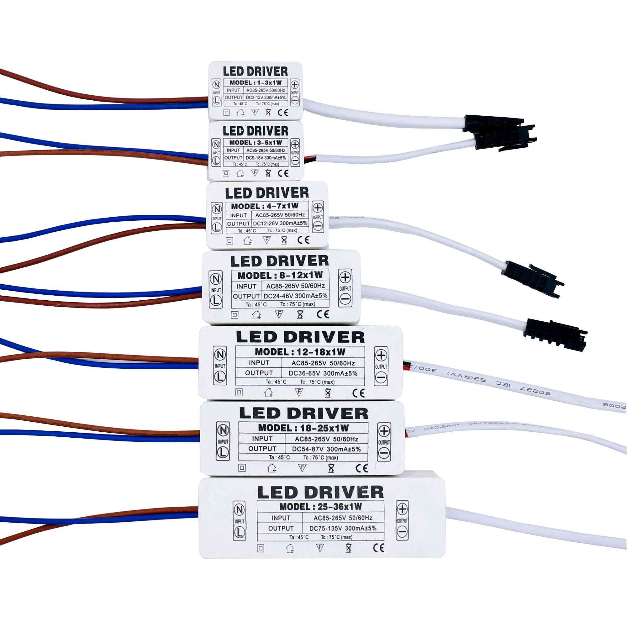 Led Driver And  Power Supply Unit Ac85-265v Lighting Transformers For Led Lights