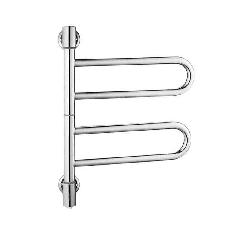 Stainless Steel Heated Towel Warmer, Bathroom Automatic Drying, Double-layer Electric Heating Towel Rack