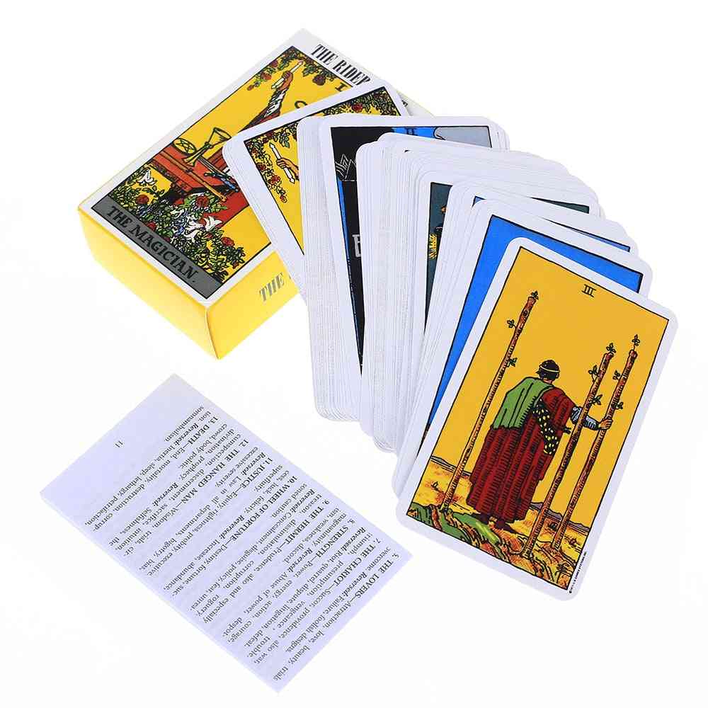 Oracle rider waite cartas de tarot cartas de oráculo, tarot l cartas de oráculo juegos de baraja de cartas jugando a las cartas para juegos de fiesta -