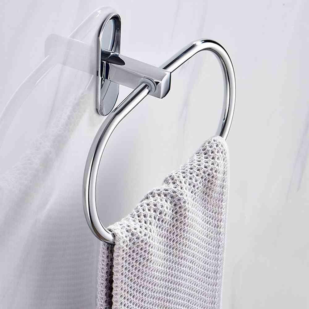Free Round Style Stainless Steel Towel Holder