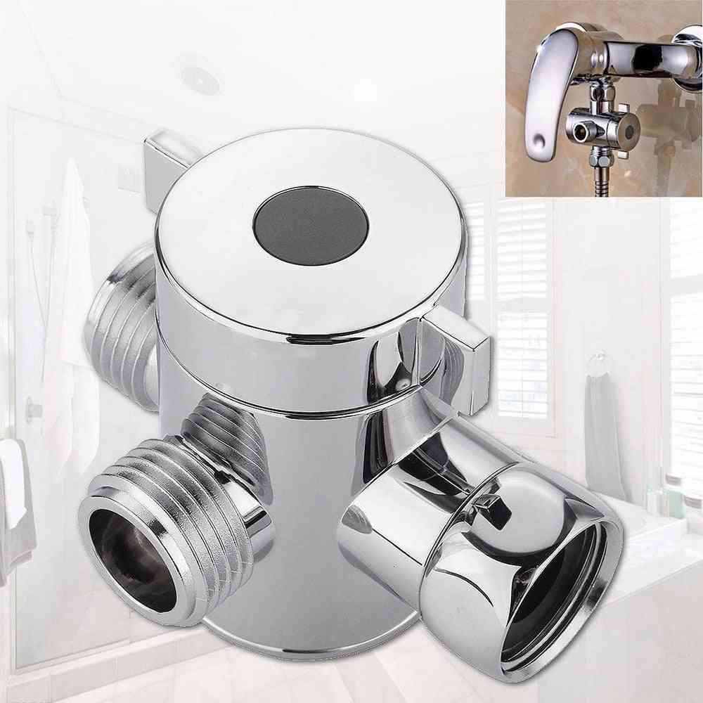 1/2 Inch Three Way T Adapter Valve For Toilet Bidet - Multifunctional Showerhead Switch Interface