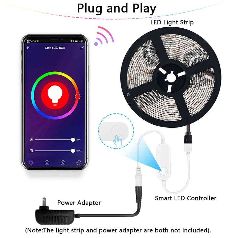 Wifi smart rgb led light controller - 4 pin с 5-24v - работи с alexa echo google