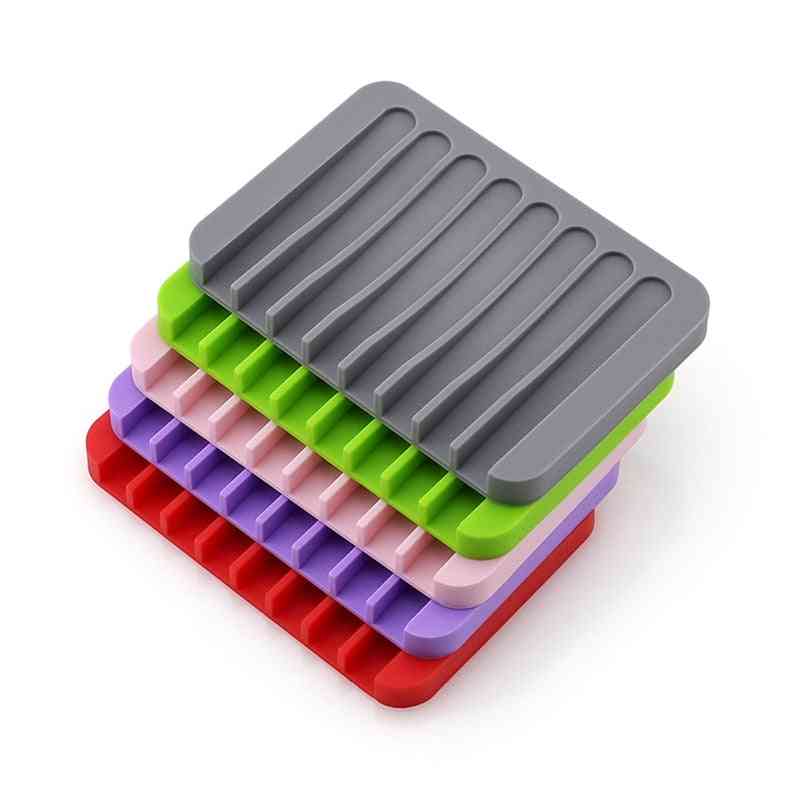 Silicone Flexible Soap Dish Plate -holder -box