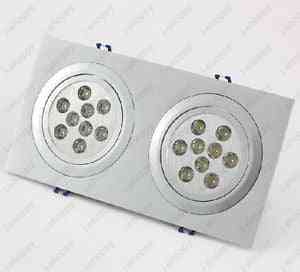 18w 2x9w ad alta potenza 18 led plafoniera a soffitto con lampada a griglia lampadina luminosa - bianca