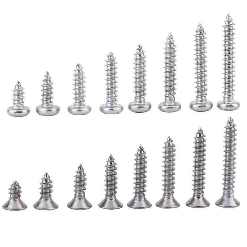 Stainless Steel, Flat And Round Head-self-tapping Screws Kit