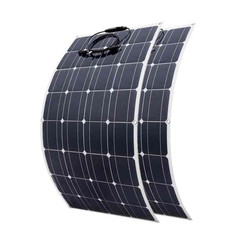 Painel solar mono flexível 20a / 10a módulo controlador solar para carro rv, barco, vans de teto doméstico, camping - painel solar 200w