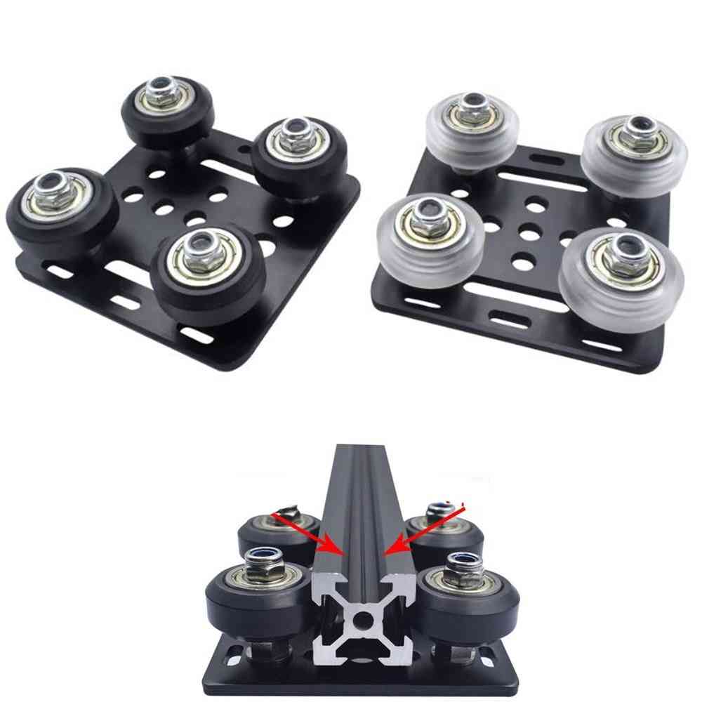 Gantry Plat Set - Special Slide Plate Pulley With Black/white Wheels 3d Printer Parts
