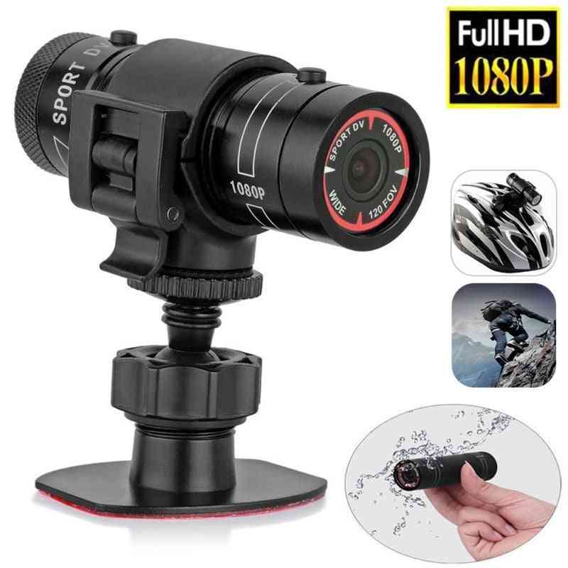 Mini f9 hd 1080p fiets motorhelm, sport camera videorecorder, camcorder actie dvr video (zwart) -