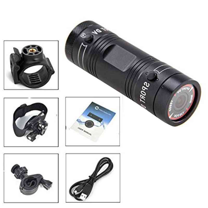Mini f9 hd 1080p polkupyöräkypärä, urheilukameran videonauhuri, videokamera action dvr video (musta)